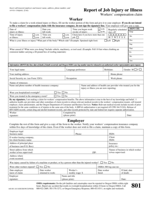 Oregon Workers' Compensation Claim Form