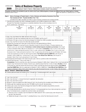 California Schedule D-1
