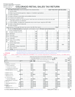 Colorado Retail Sales Tax Return