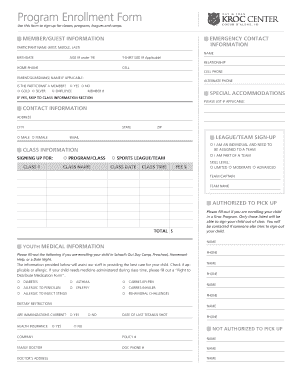 Program Enrollment Form