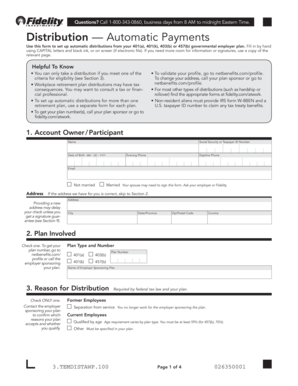 401k Distribution Request Form