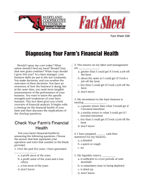 Farm Financial Health Checkup