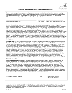 Authorization to Obtain and Disclose Information