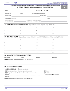 California CBAS Eligibility Determination Tool