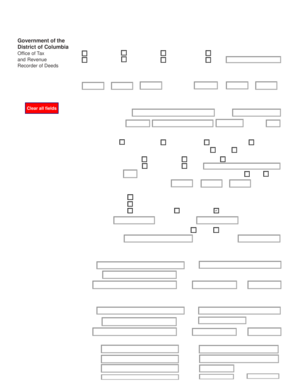 District of Columbia Real Property Recordation and Transfer Tax Form