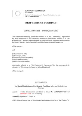 fillable online ec europa draft study contract comp 2007 f2 017doc