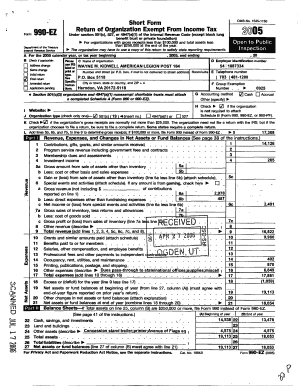 Sample form 990 - Form 990-EZ Demon of t h e T mam&quot