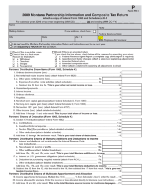 Montana Partnership Information and Composite Tax Return