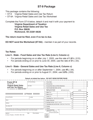 Virginia Retail Sales and Use Tax Return