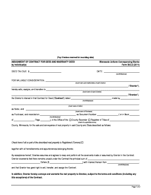 Assignment of Contract for Deed and Warranty Deed