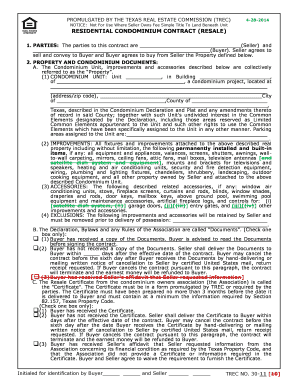 Texas Residential Condominium Contract