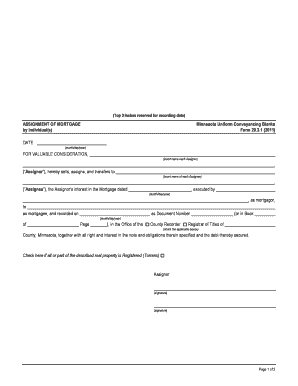 Assignment of Mortgage Form