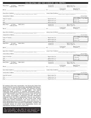 North American International Livestock Exposition Entry Form