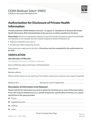 Authorization for Disclosure of Private Health Information