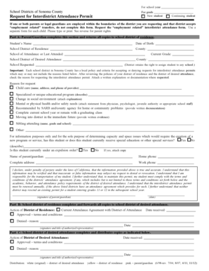 California Interdistrict Attendance Permit
