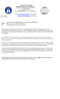 Alabama Citizenship Verification Form