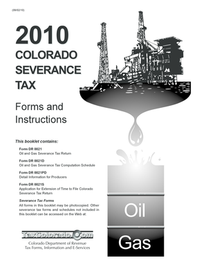 Colorado Oil and Gas Severance Tax Return