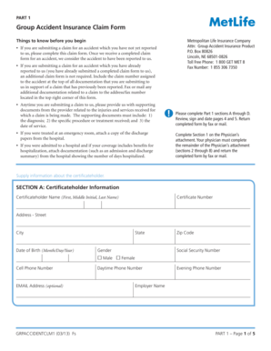 Group Accident Insurance Claim Form