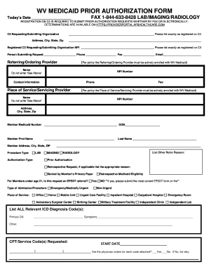 Va prior auth form - wv medicaid prior authorization form for imaging