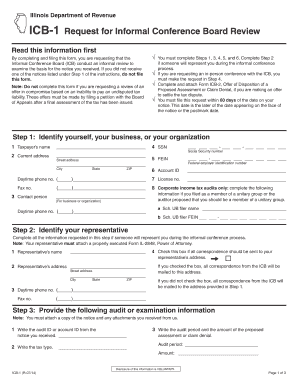 Illinois ICB-1 Request for Informal Conference Board Review