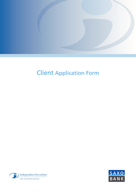 Saxo Bank Client Application Form