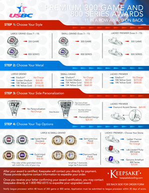 USBC Bowling Achievement Award Application