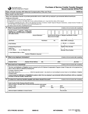 Purchase of Service Credits Transfer Request