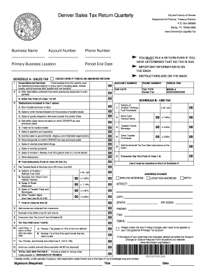 Denver Sales Tax Return Quarterly