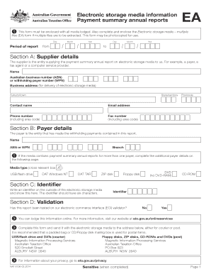 Electronic Storage Media Information Form