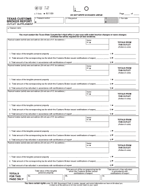 Texas Customs Broker Report
