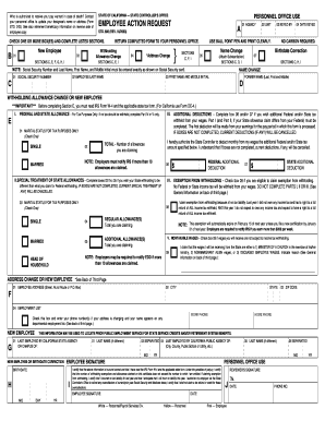 California Employee Action Request Form