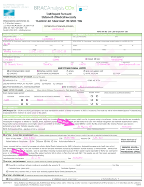 BRACAnalysis CDx Test Request Form