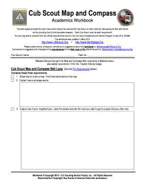 Cub Scout Map and Compass Workbook