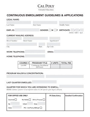 Continuous Enrollment Application