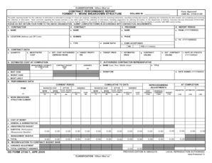 Contract Performance Report Form