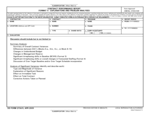 Contract Performance Report Form