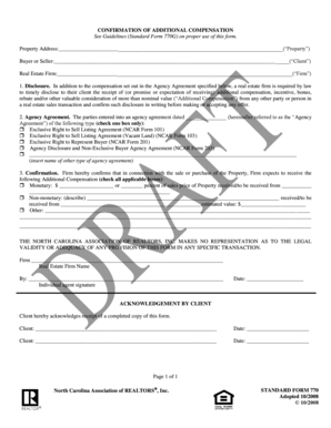 Confirmation of Additional Compensation