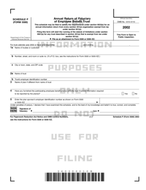 Schedule P Annual Return of Fiduciary