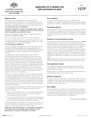 Australian Student Visa Work Permission Application