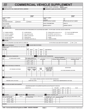 Commercial Vehicle Insurance Application
