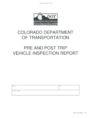 Colorado Pre and Post Trip Vehicle Inspection Report