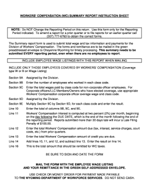 Workers' Compensation Summary Report