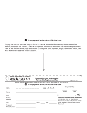 Illinois IL-1065-X-V Payment Voucher