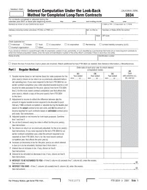 California Form 3834