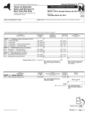 New York State Annual Schedule N Tax Form