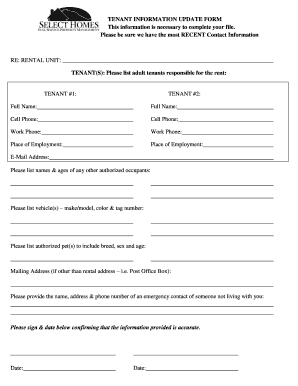 tenant information form