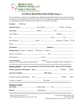 Patient Registration Form