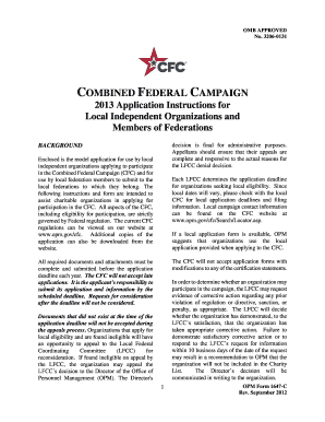 Combined Federal Campaign Application