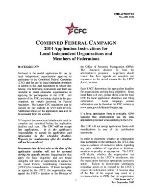 Combined Federal Campaign Application