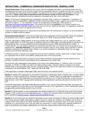 Commercial Fundraiser Registration Form